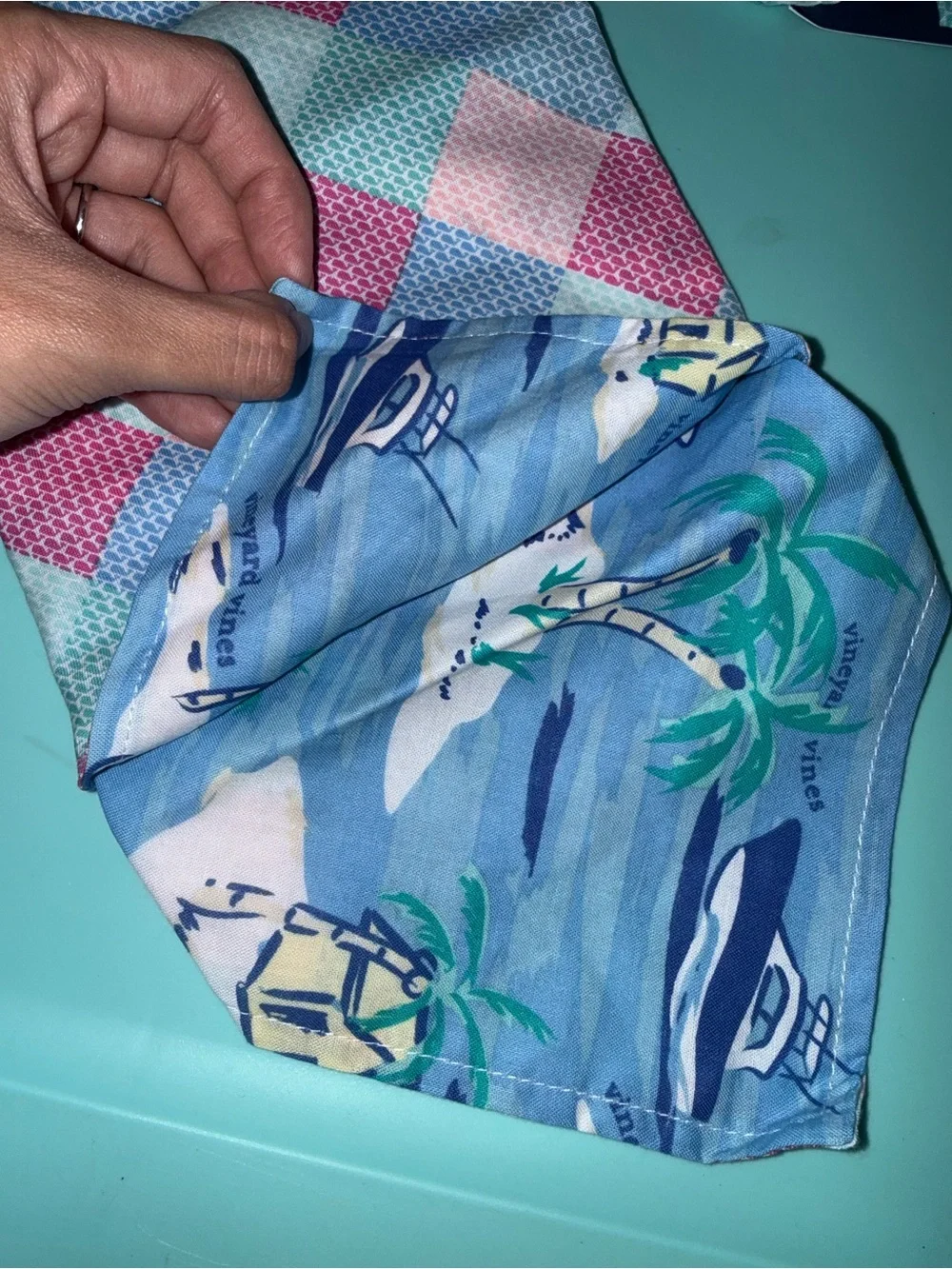 Vineyard Vines x Target reversible Dog Bow Tie and Bandana NWT patchwork